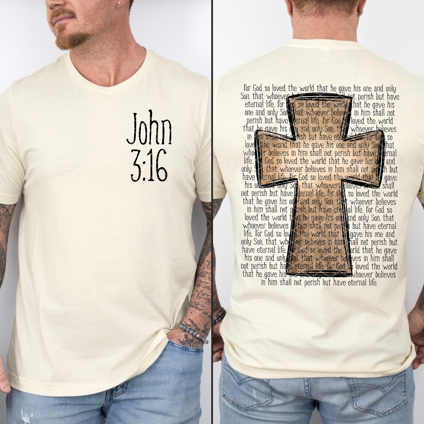 John 3:16 / Black - Transfer (SDD)