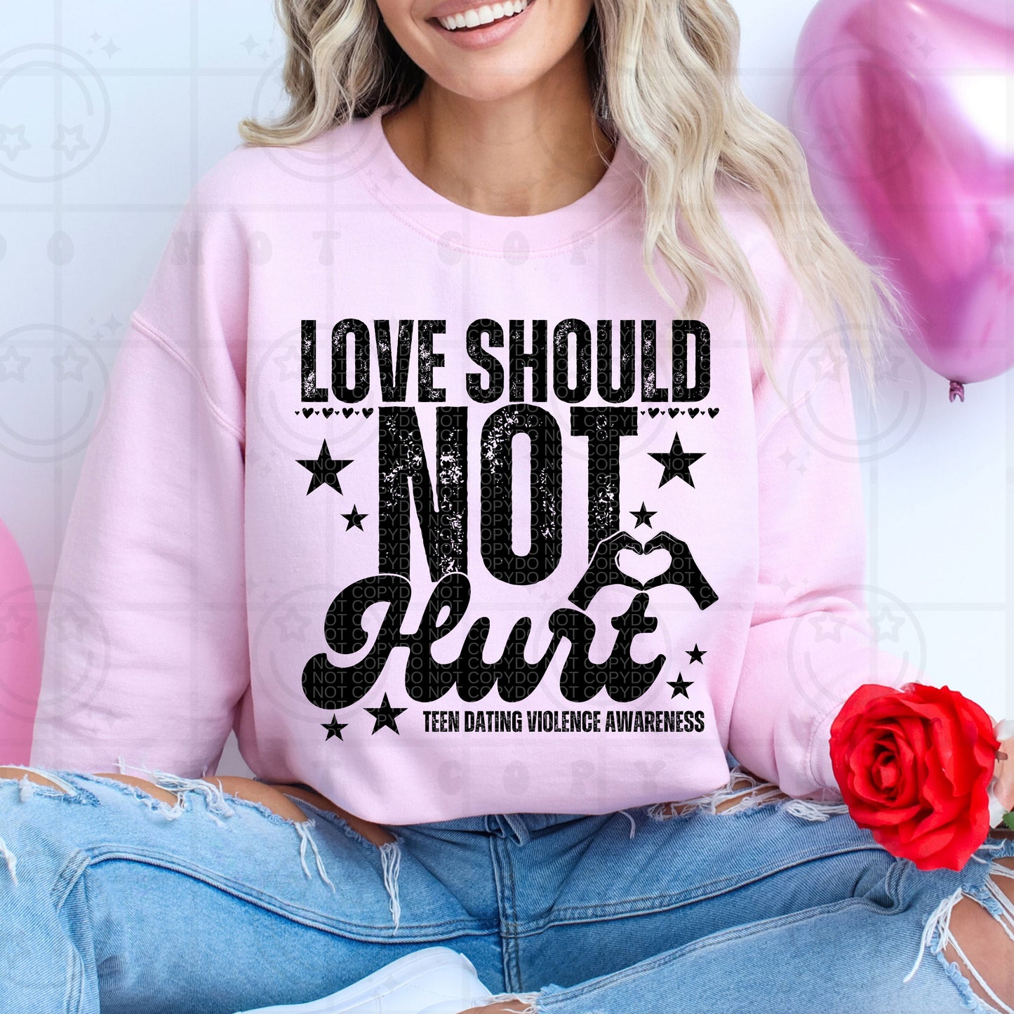 Love Should Not Hurt Teen Dating Violence Awareness - TRANSFER (HW)