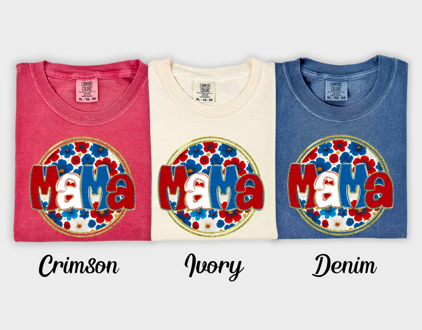 Floral 4th Of July Names - Transfer (SDD)