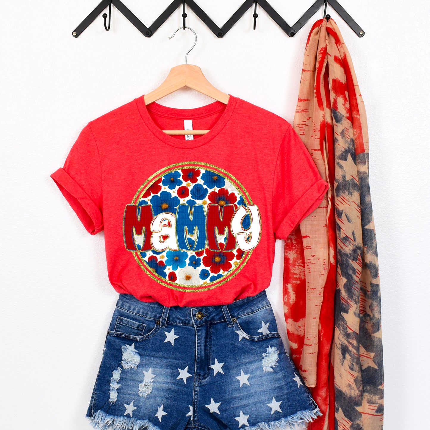Floral 4th Of July Names - Transfer (SDD)