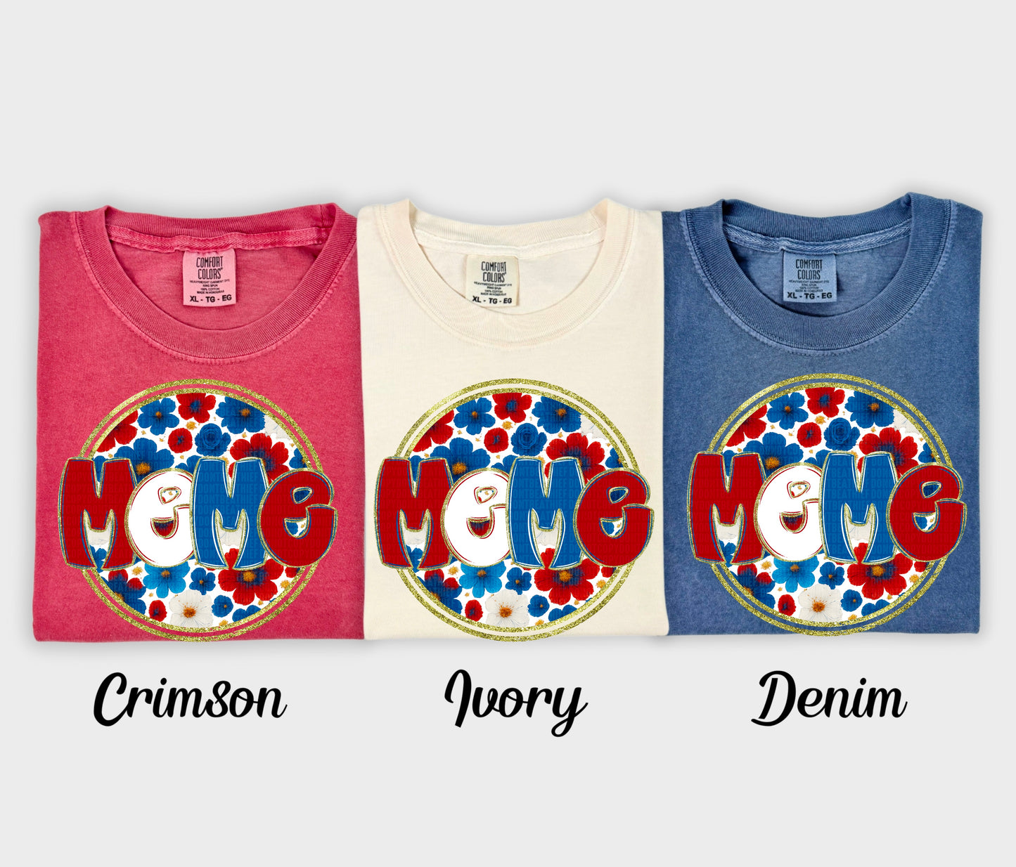 Floral 4th Of July Names - Transfer (SDD)