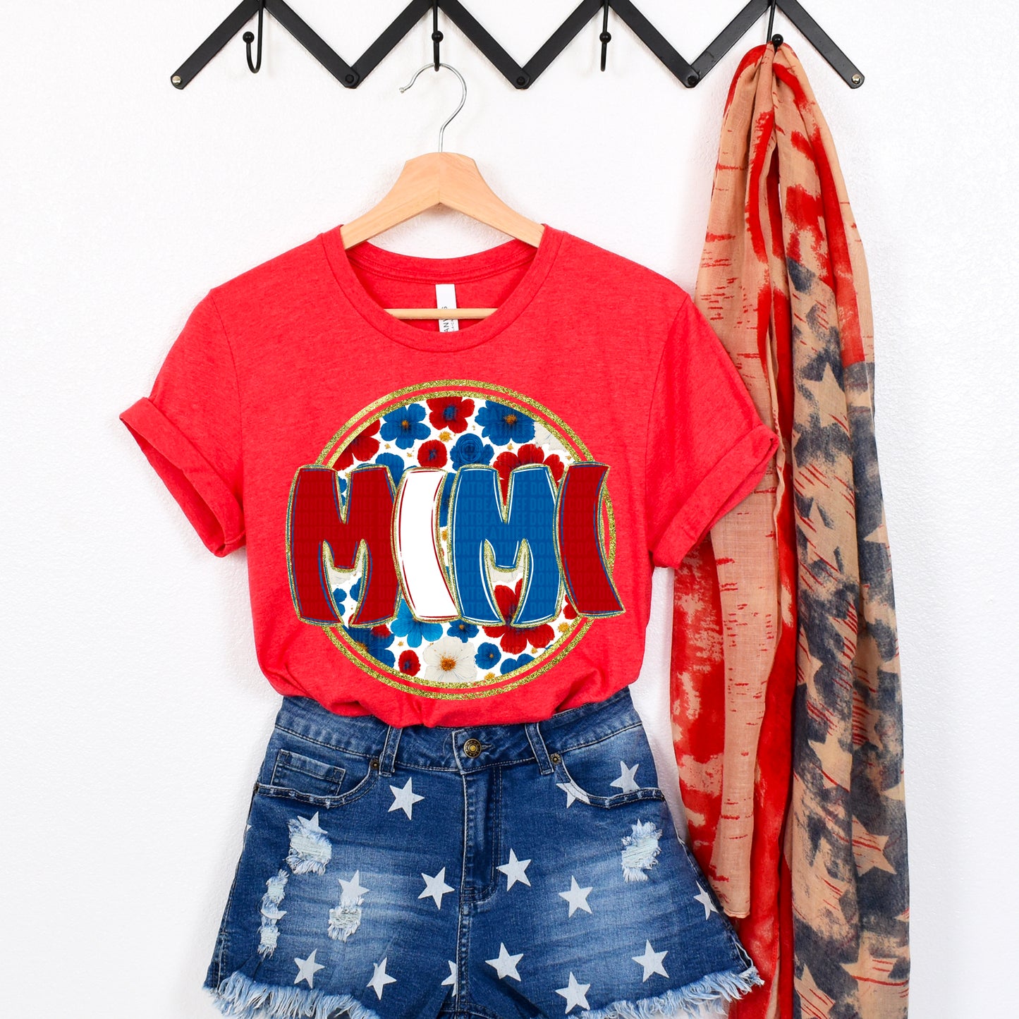 Floral 4th Of July Names - Transfer (SDD)
