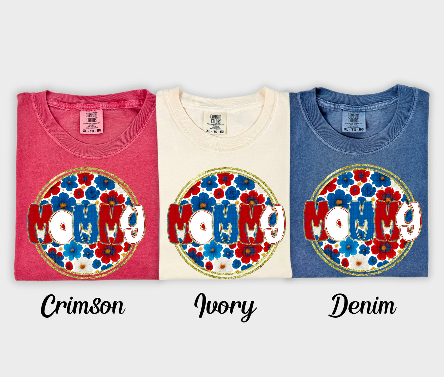 Floral 4th Of July Names - Transfer (SDD)