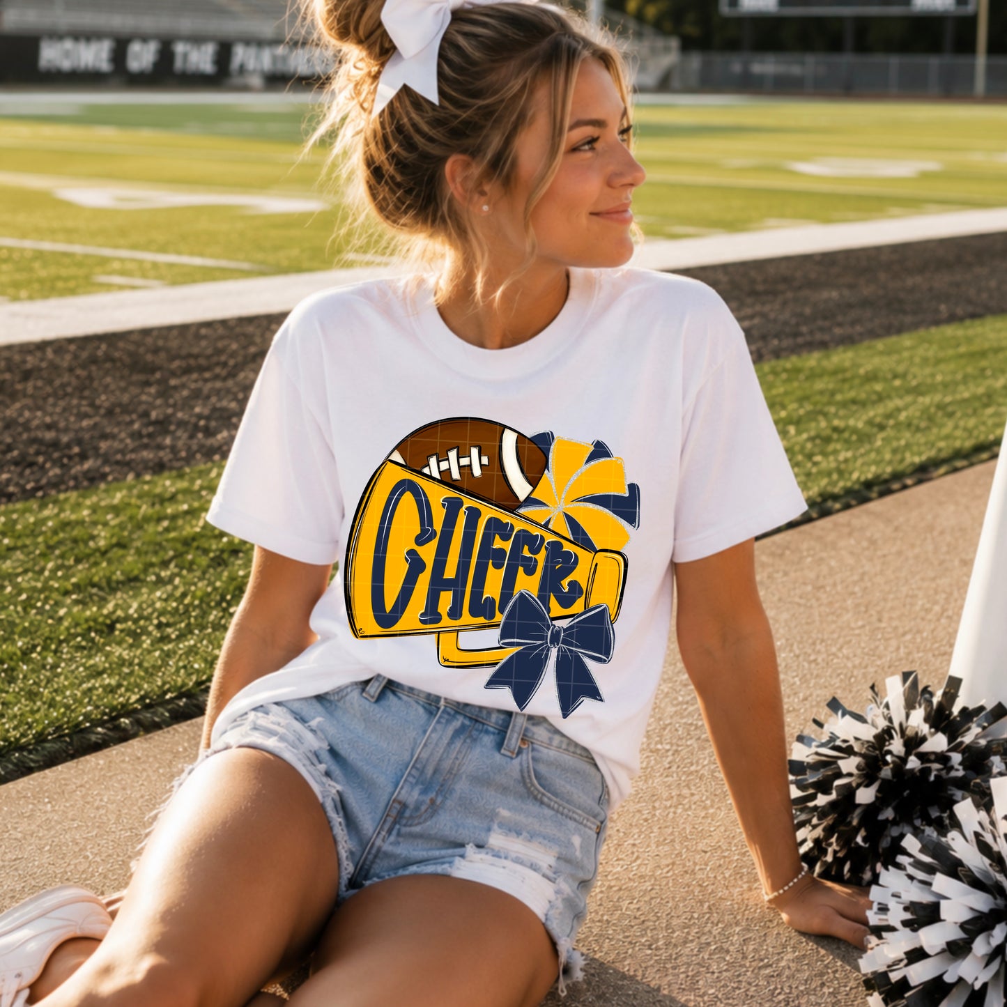 Cheer / Navy & Gold - TRANSFER (SDD)