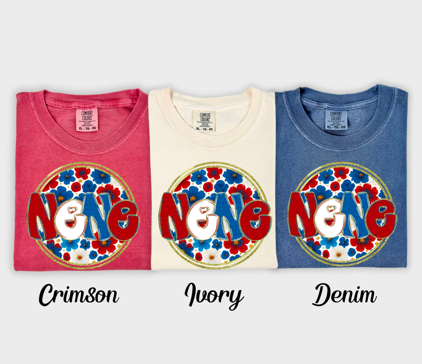 Floral 4th Of July Names - Transfer (SDD)