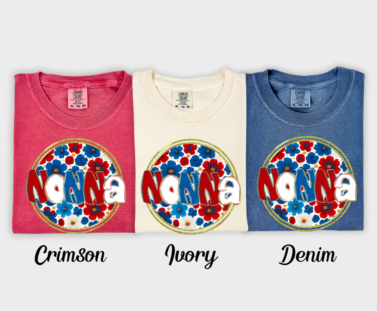 Floral 4th Of July Names - Transfer (SDD)