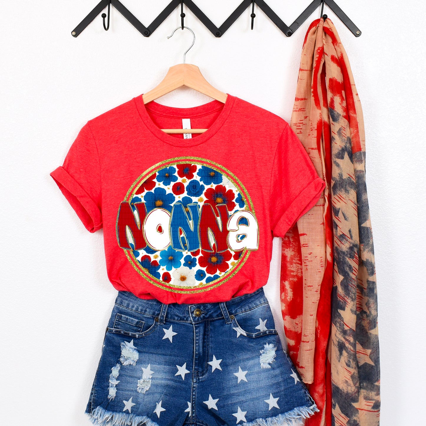 Floral 4th Of July Names - Transfer (SDD)