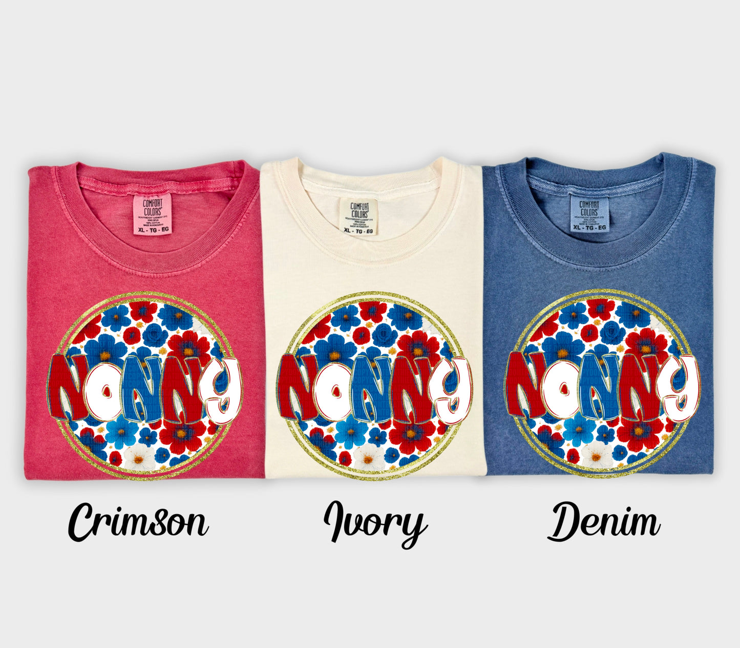 Floral 4th Of July Names - Transfer (SDD)
