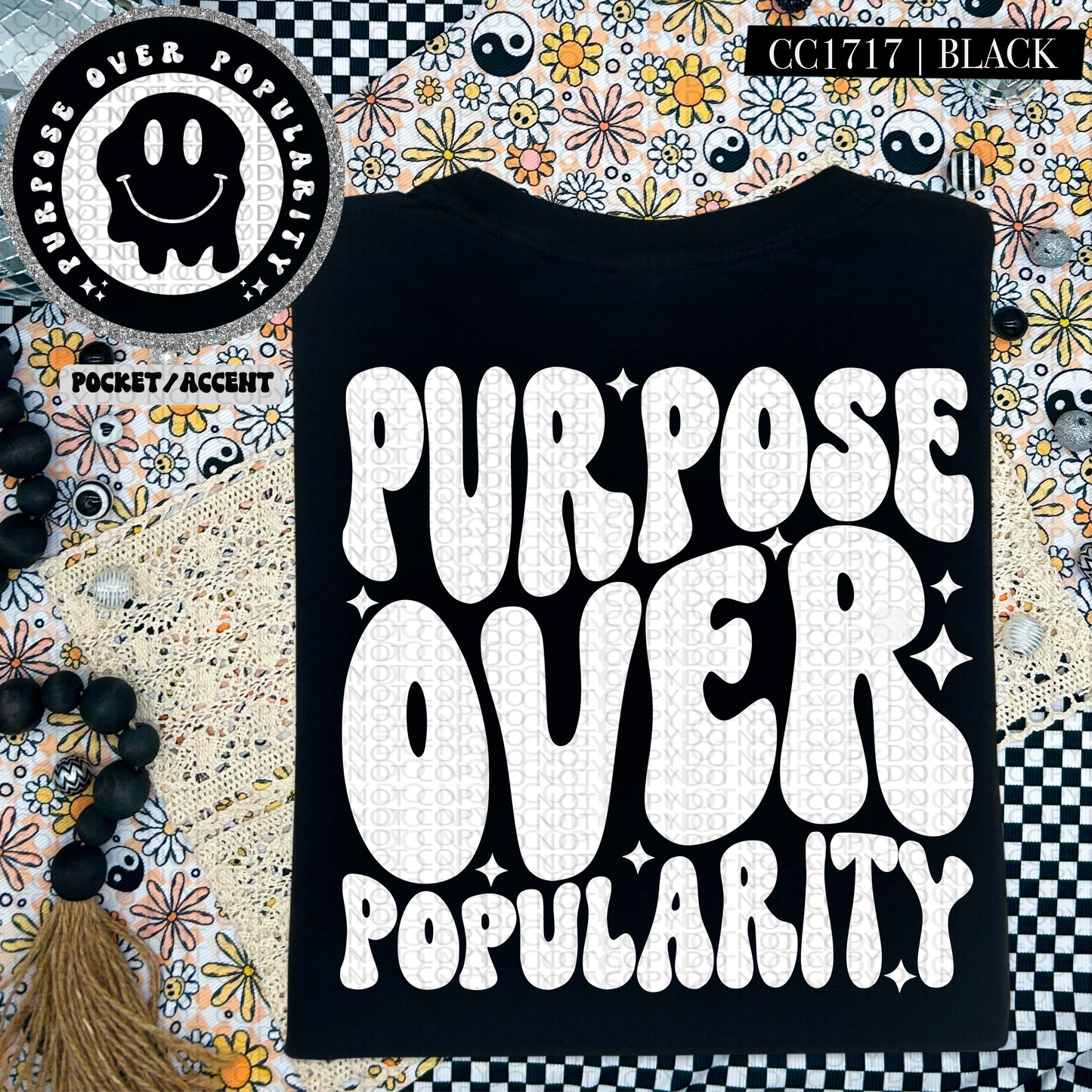 Purpose Over Popularity White Ink - Transfer (HW)