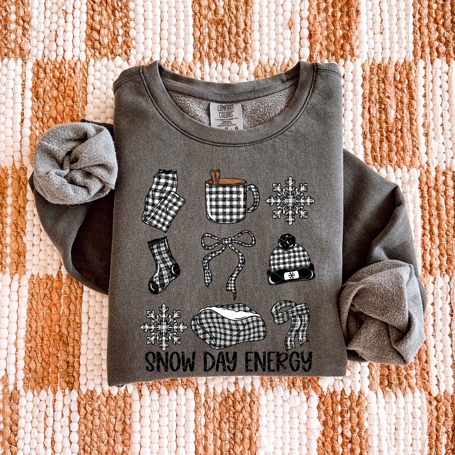 Plaid Snow Day Energy / Black - TRANSFER (SDD)