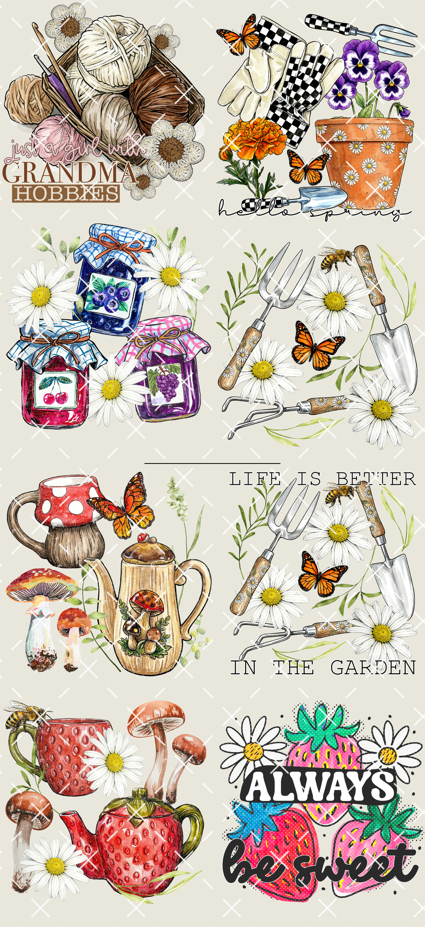 Garden - PRE MADE GANG SHEET