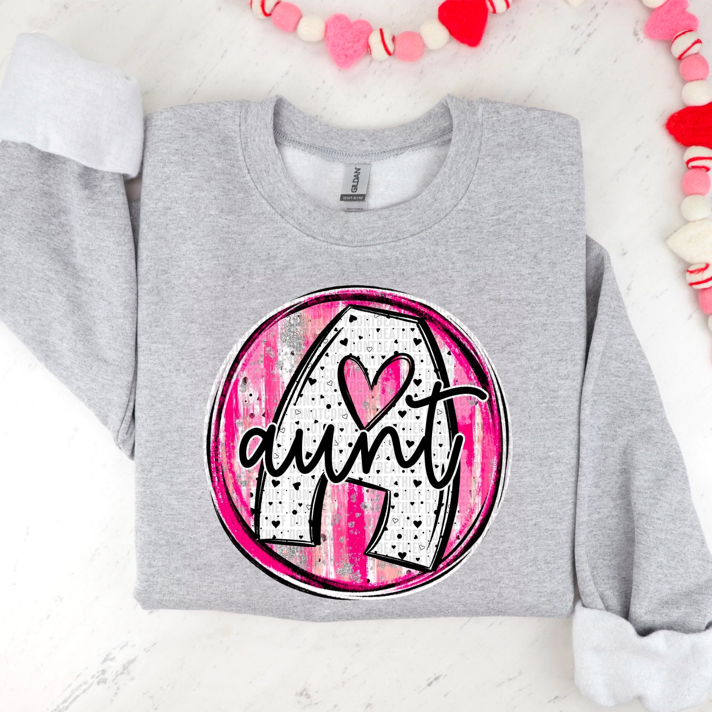 Valentine Heart Circle Aunt - TRANSFER (SDD)