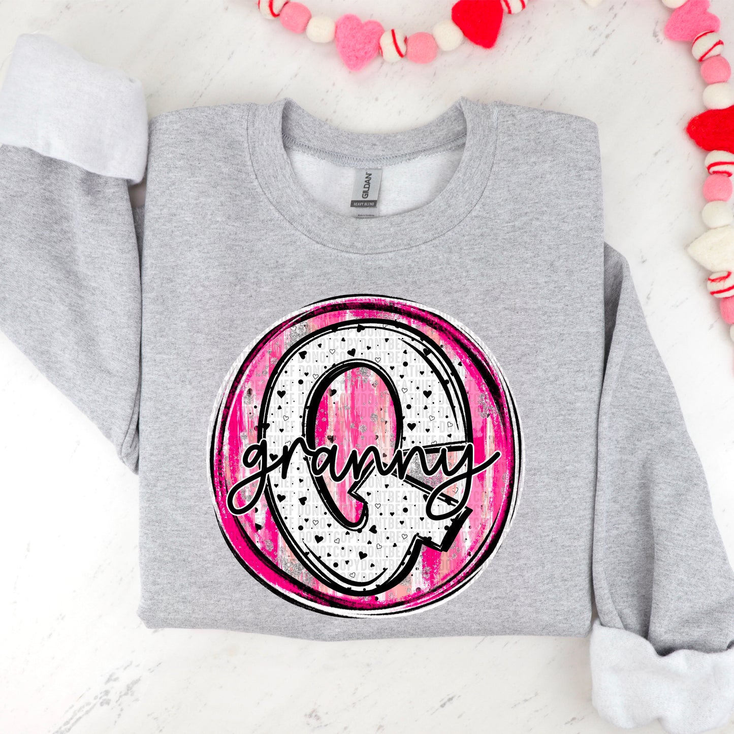 Valentine Heart Circle Granny - TRANSFER (SDD)