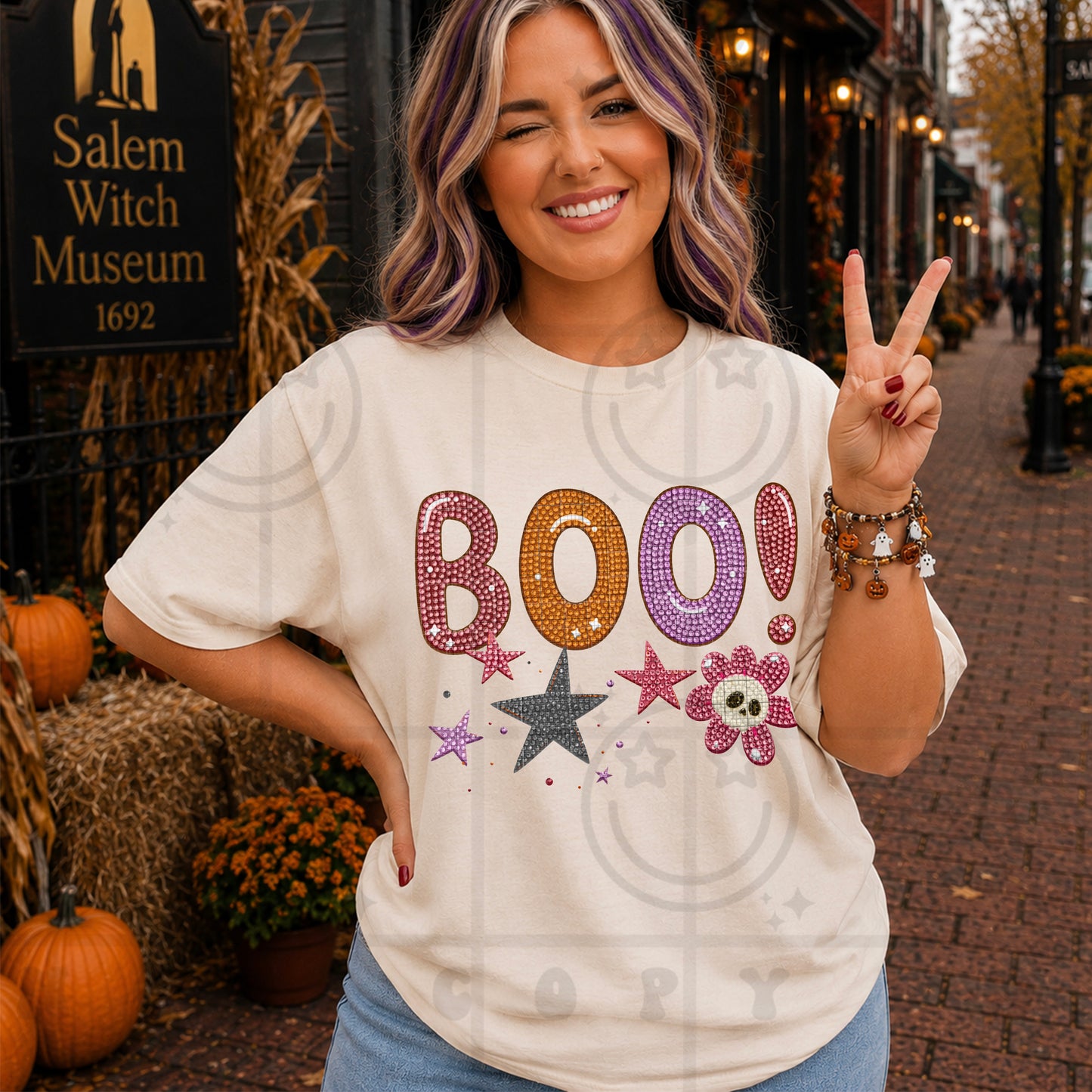 Boo Faux Rhinestones - Transfers (HW)