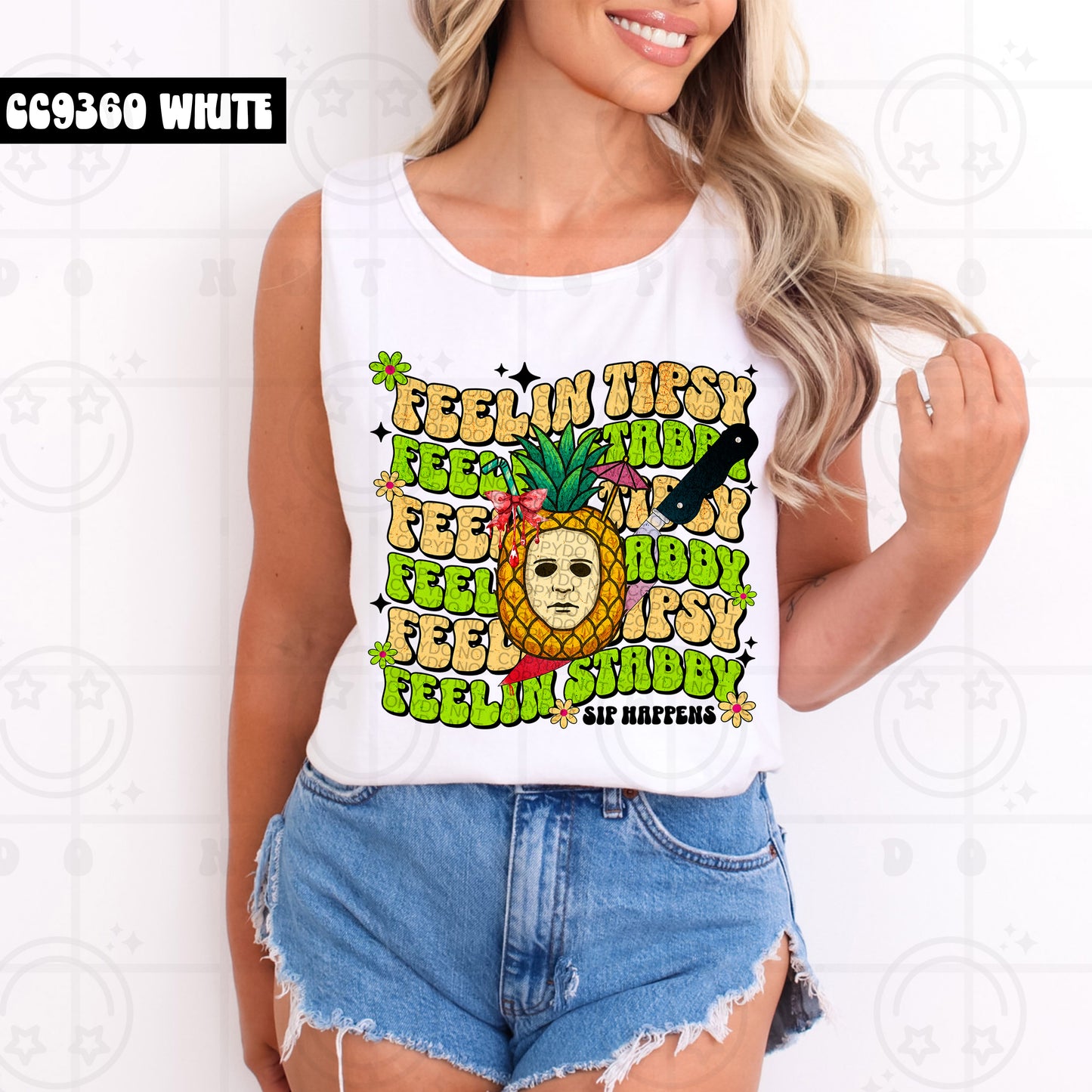 Feelin' Tipsy Feelin' Stabby Michael Myers Horror Summer - TRANSFERS (HW)