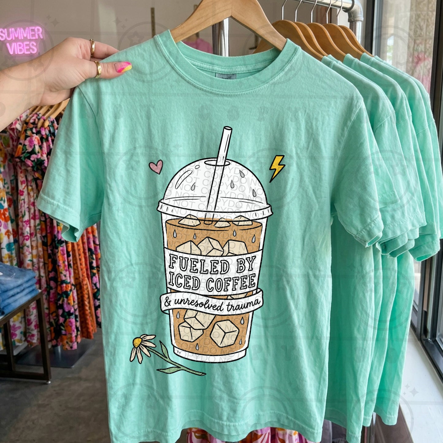 Fueled By Iced Coffee - TRANSFER (HW)