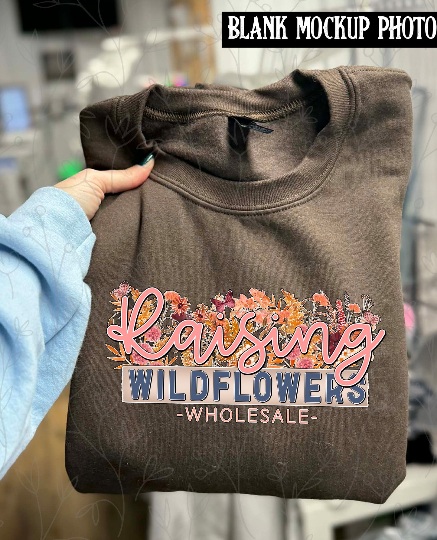 G18000 Sweatshirt Blank Mock up photo | Brown