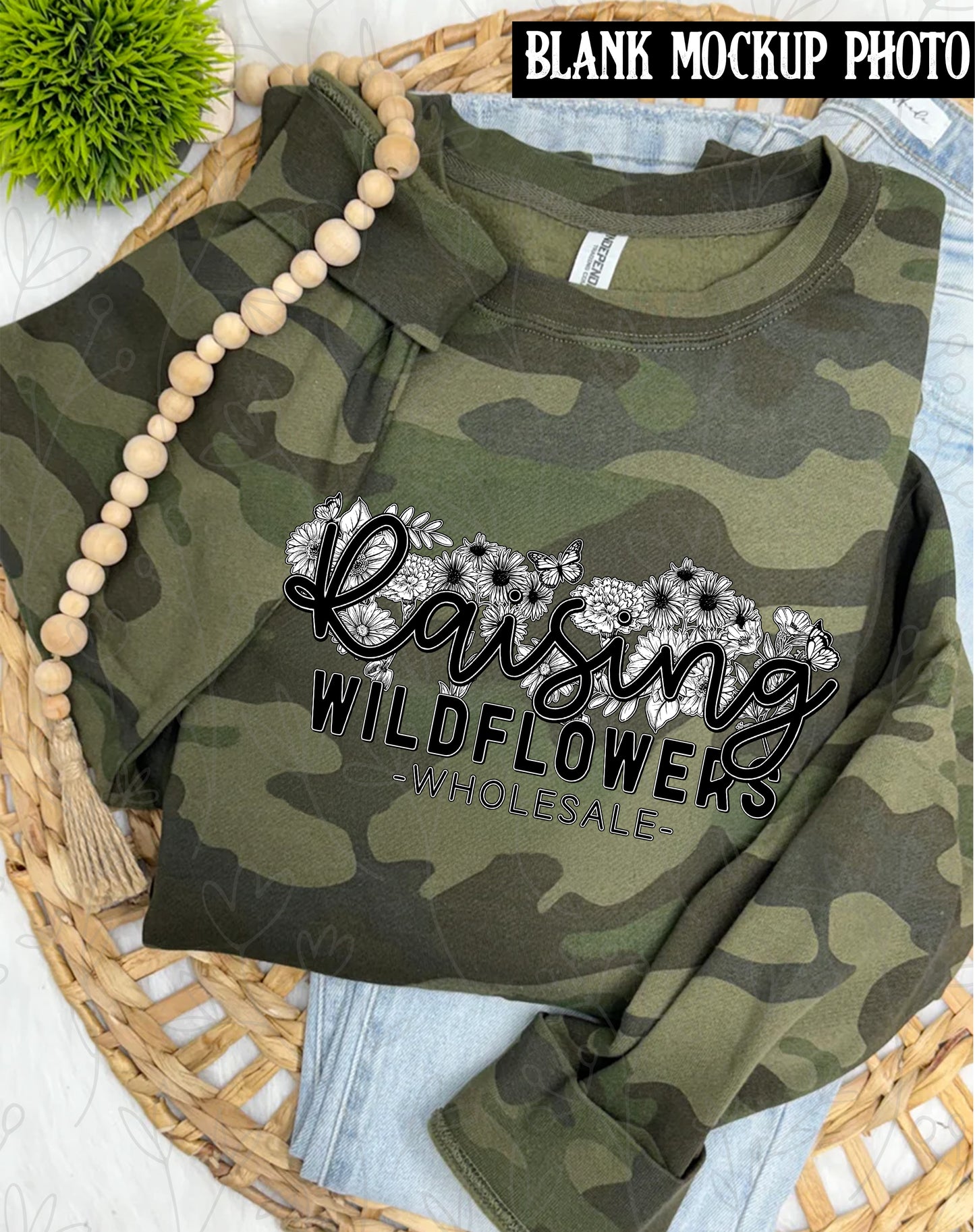 Independent Trading Co Sweatshirt Blank Mock up photo | Camo