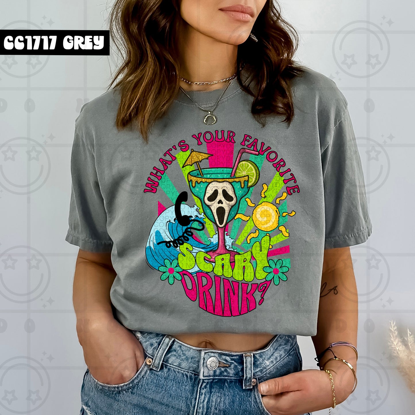 What's Your Favorite Scary Drink Ghost Face - TRANSFERS (HW)