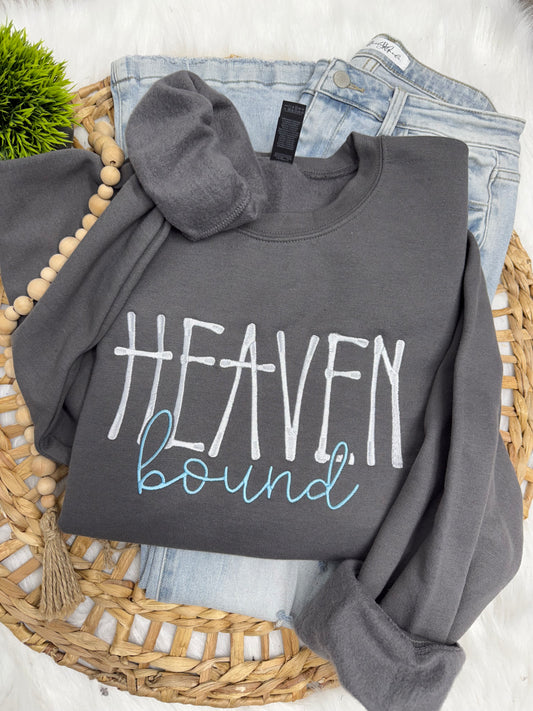 Heaven Bound-EMBROIDERED SWEATSHIRT