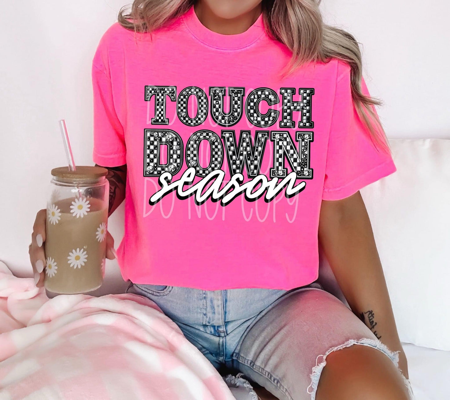 Touch Down Season Rhinestone- TRANSFER (TE)