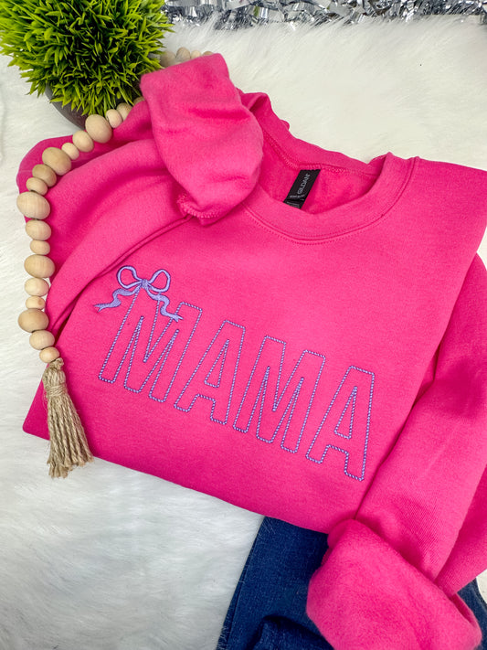 Mama Dot Bow - EMBROIDERED