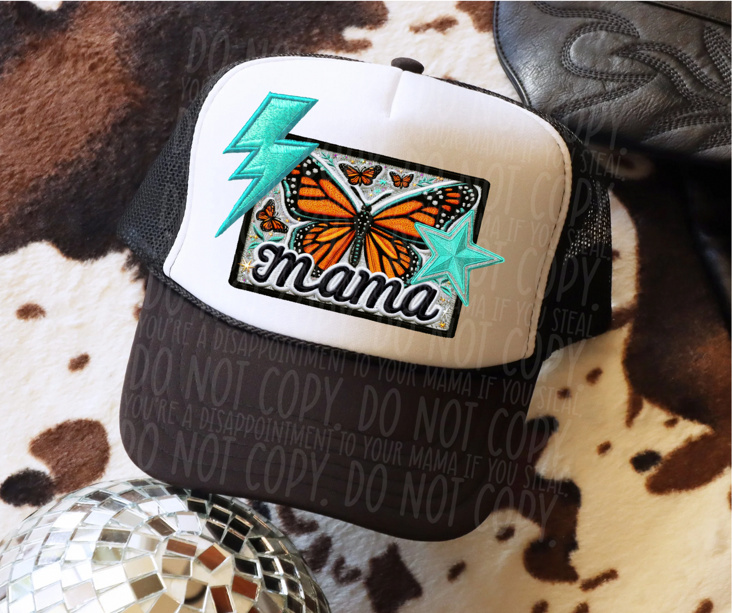 Butterfly Mama - Hat Transfer (CC)