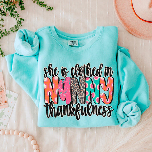 She is clothed in thankfulness NANNY- Transfer (SDD)