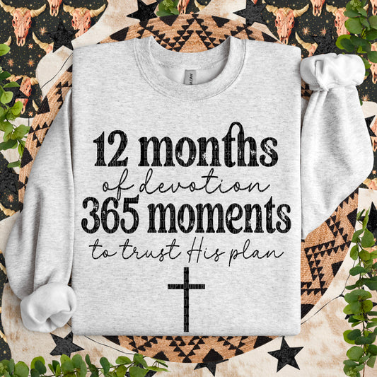 12 Months of Devotion Black Ink - TRANSFER (SDD)