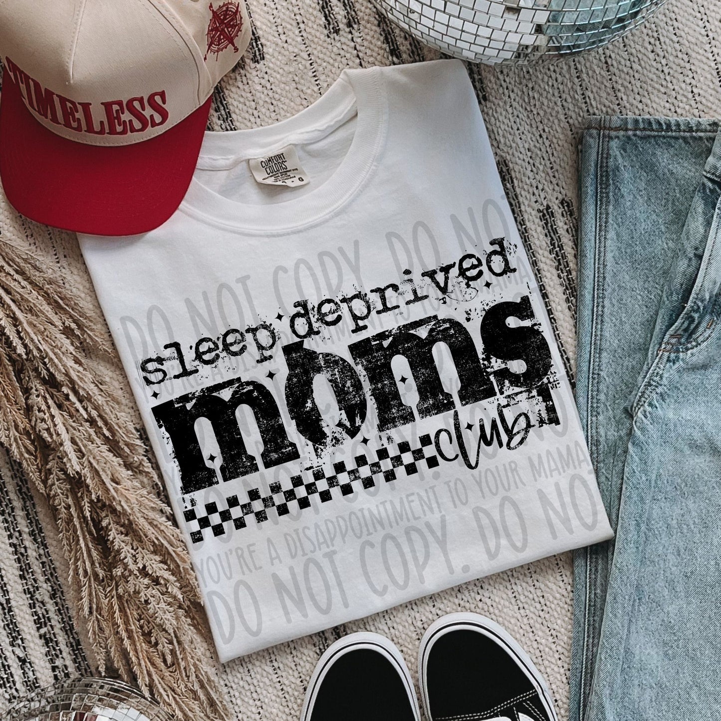 Sleep Deprived Moms Club / Black - TRANSFER (SW)