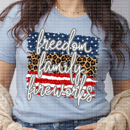 Freedom Family Fireworks- Transfer (E)
