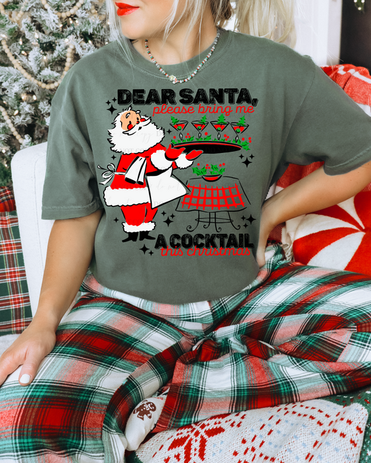 Dear Santa Please Bring Me a Cocktail - TRANSFER (L)