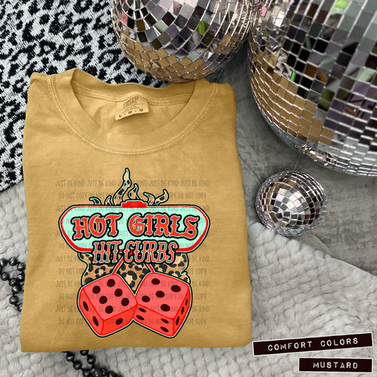 Hot Girls Hit Curbs / Burnt orange - TRANSFERS (Kayndi)