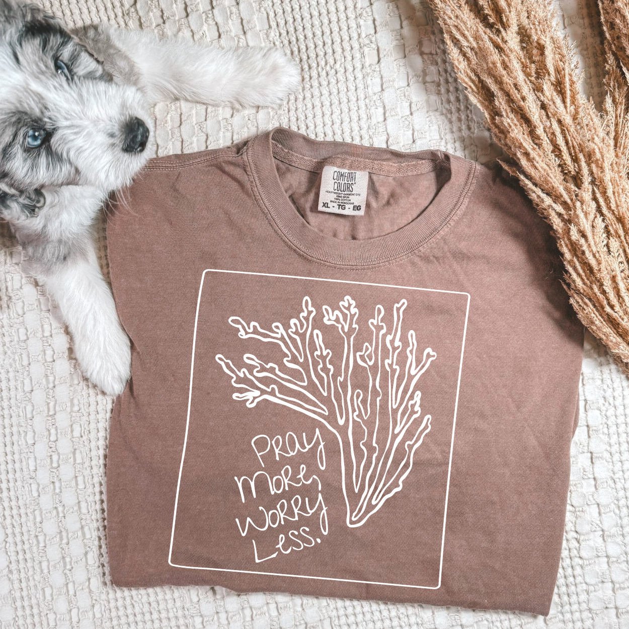 Pray More Worry Less / White - TRANSFER (OHDD)