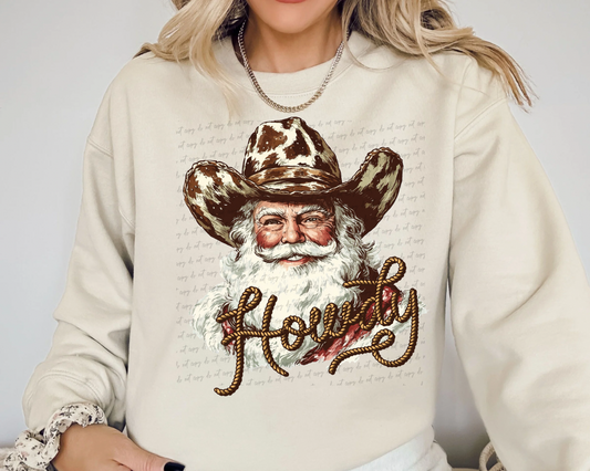 Howdy Cowboy Santa - TRANSFER (SS)