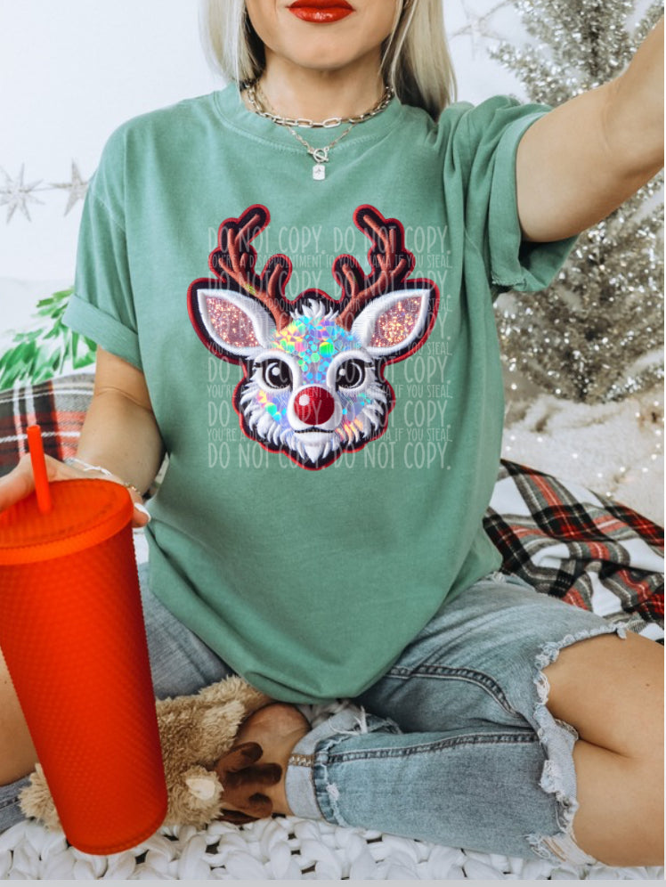 Sparkly cute deer- TRANSFER (RT)