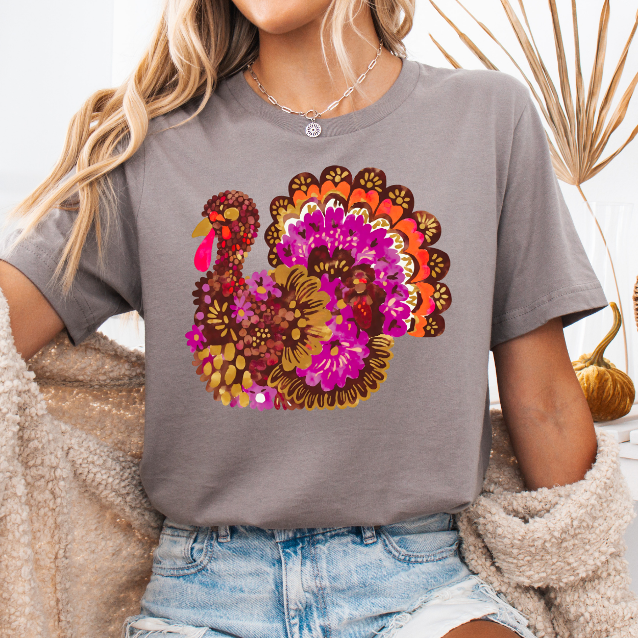 Floral Turkey  - TRANSFER (SC)