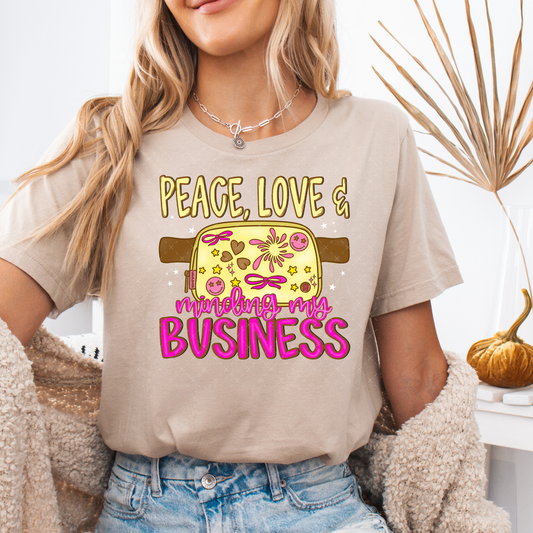 Peace Love Minding My Own Business -  Transfers (JBD)