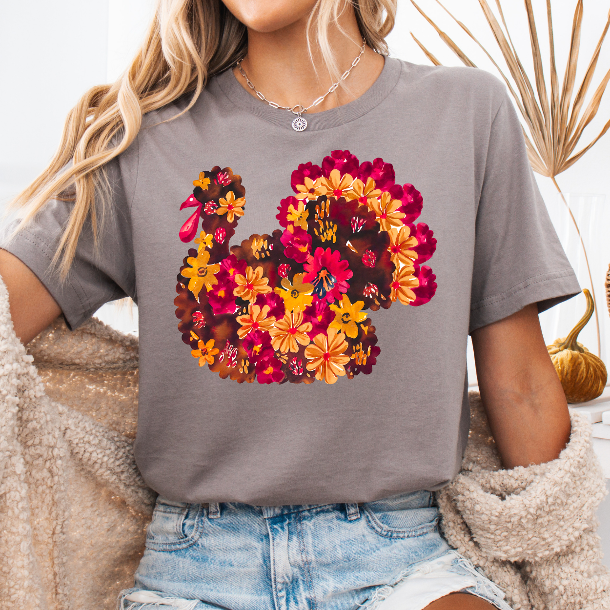 Floral Turkey  - TRANSFER (SC)