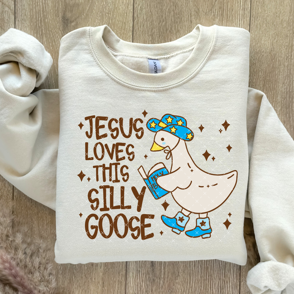 Jesus Loves This Silly Goose / Blue - TRANSFER (OHDD)