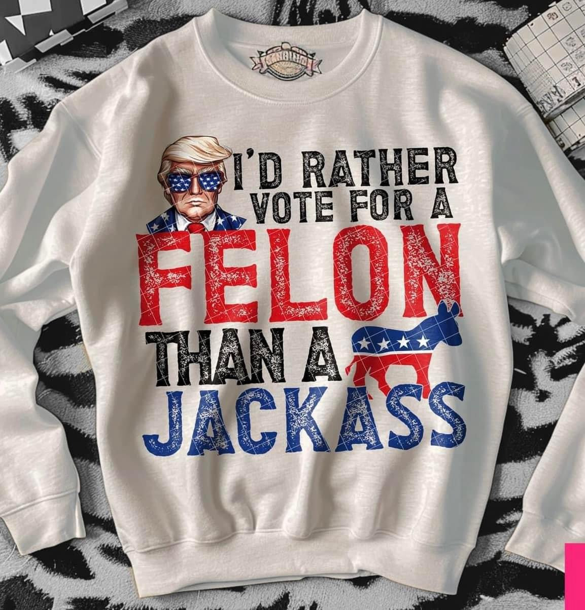 Id rather vote for a felon- Transfer (KPI)