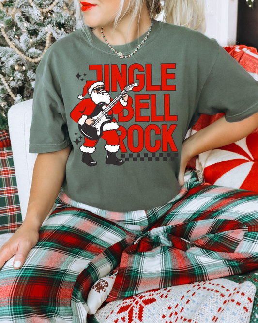 Jingle Bell Rock Santa with Guitar - TRANSFER (L)