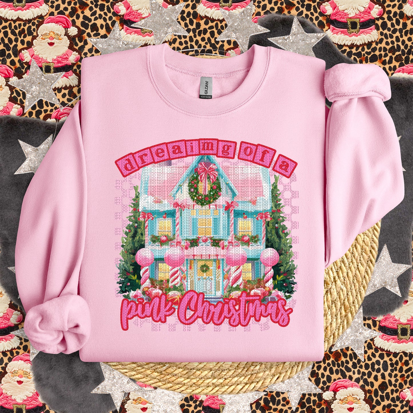 Dreaming of a Pink Christmas House - TRANSFER (KD)