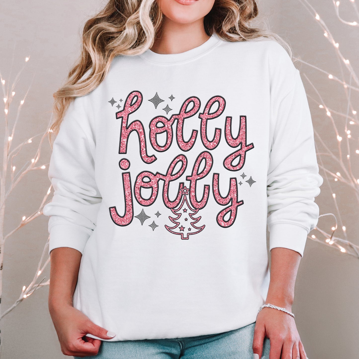 Holly Jolly Pink/Grey - TRANSFER (RT)