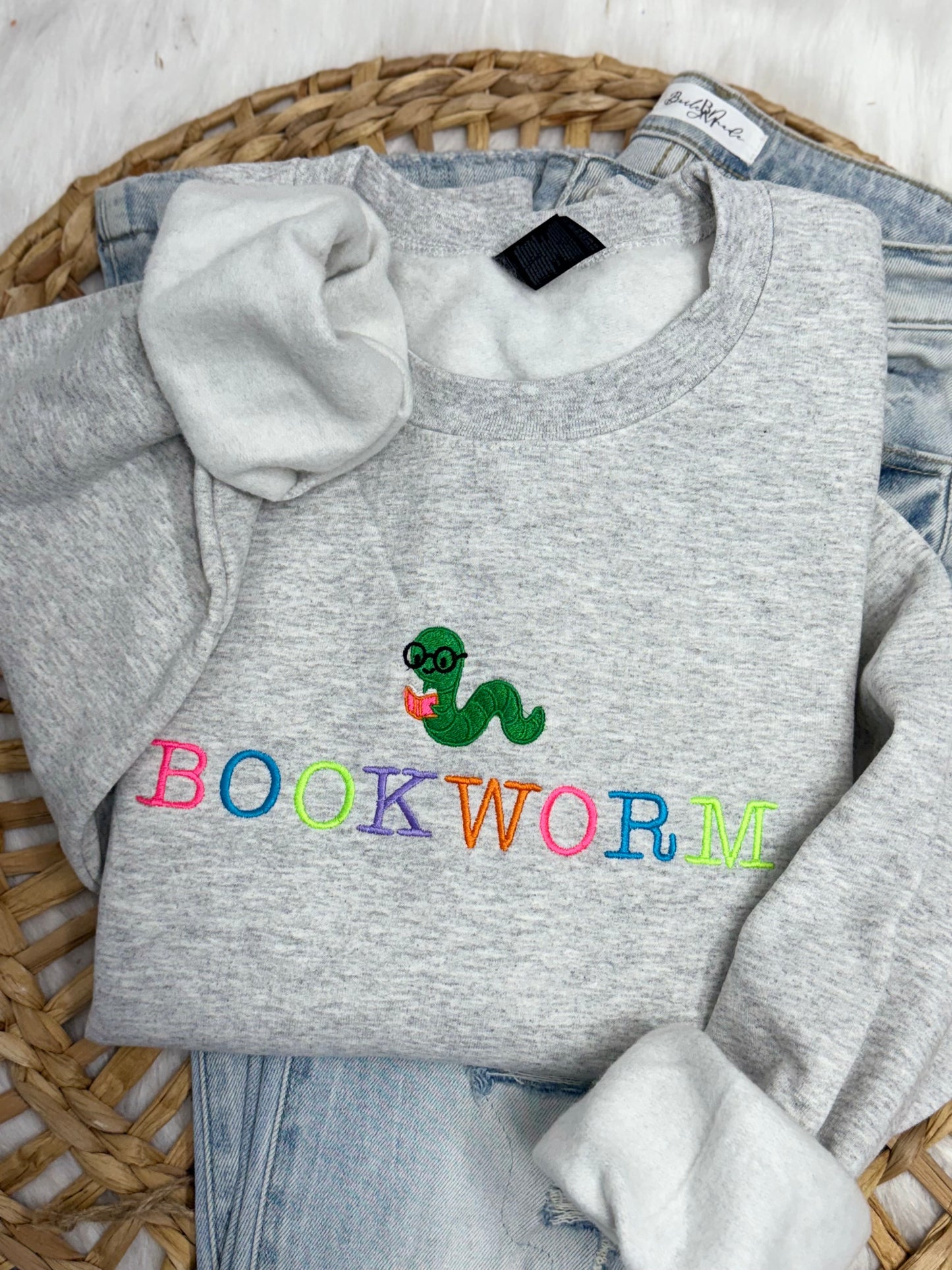 Bookworm -EMBROIDERED SWEATSHIRT