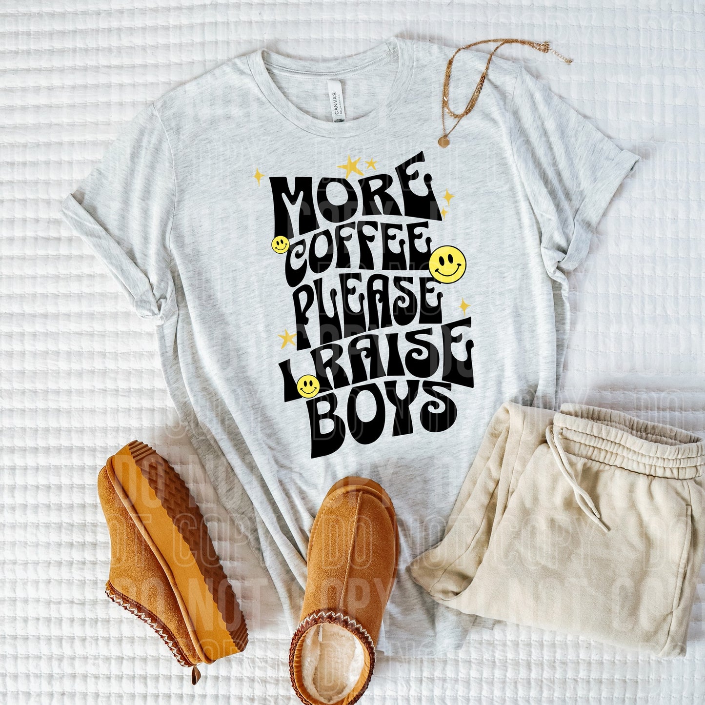 More Coffee Please I Raise Boys -  TRANSFERS (SBB)