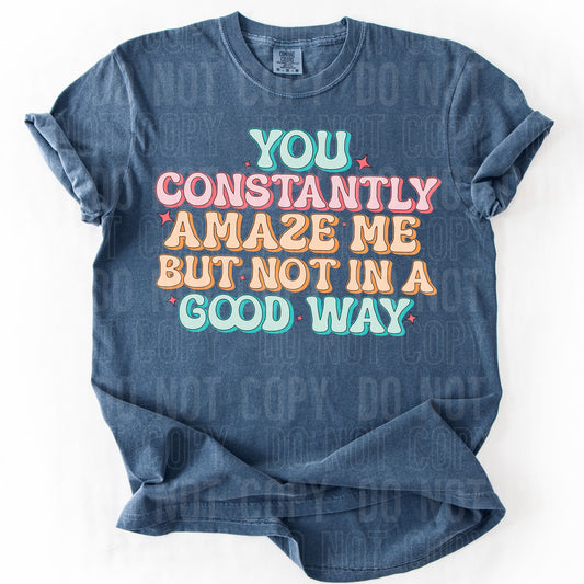 You Constantly Amaze Me  -  TRANSFERS (SBB)
