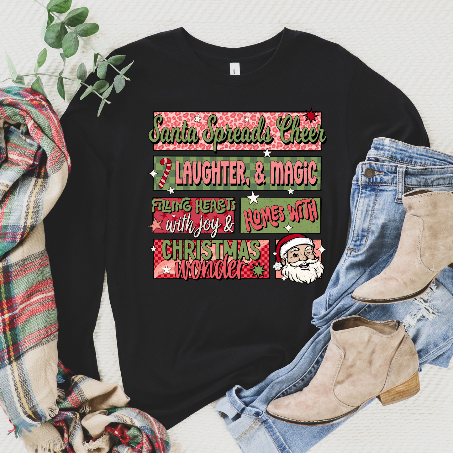Santa Spreads Cheer - TRANSFER (S)