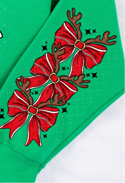 Reindeer Bows - SLEEVE ONLY- TRANSFERS (LD)