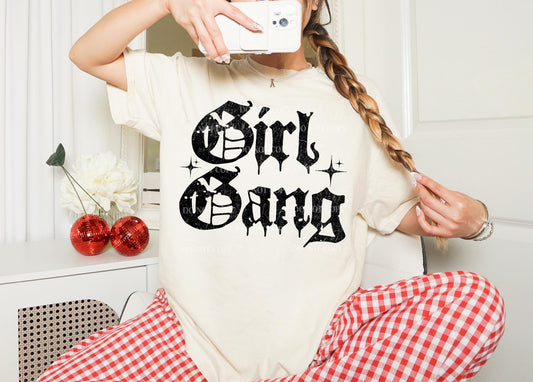 Girl Gang Old English- Transfer (L)